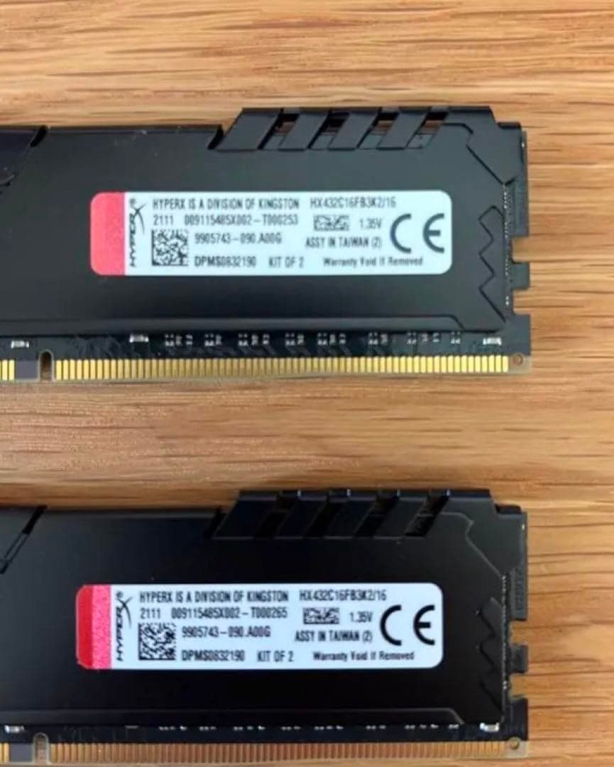 【動作品】HyperX DDR4メモリ-3200 16GB (8GB×2)
