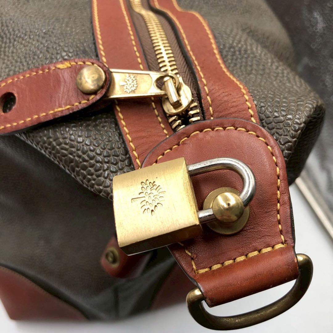 大容量◎2way◎Mulberry マルベリー ボストンバッグ 金具付 カデナ