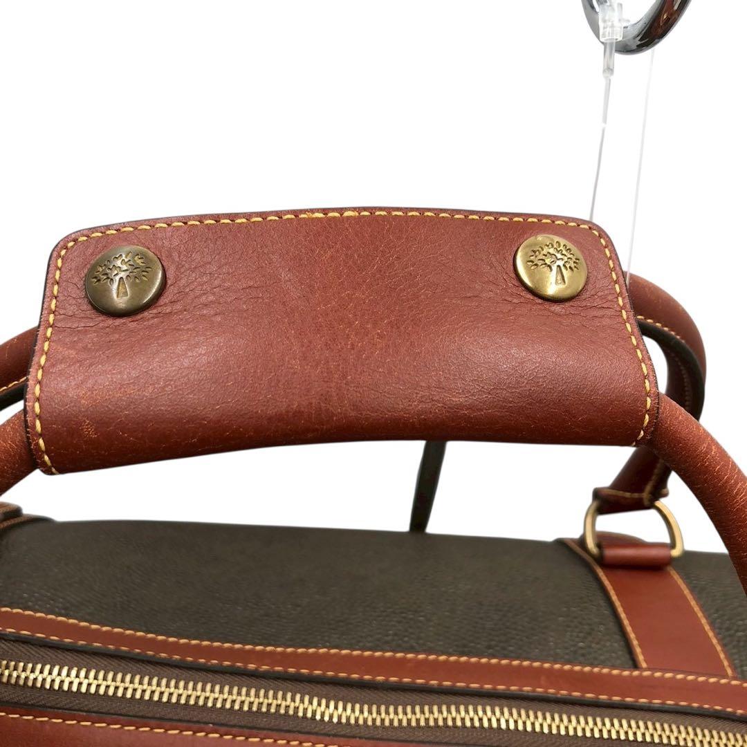 大容量◎2way◎Mulberry マルベリー ボストンバッグ 金具付 カデナ