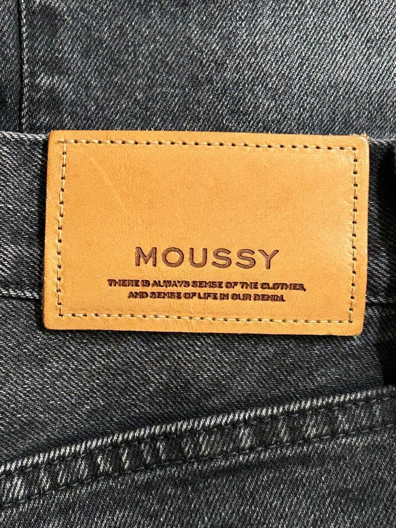 MOUSSY マウジー フレアデニム ブラック 25