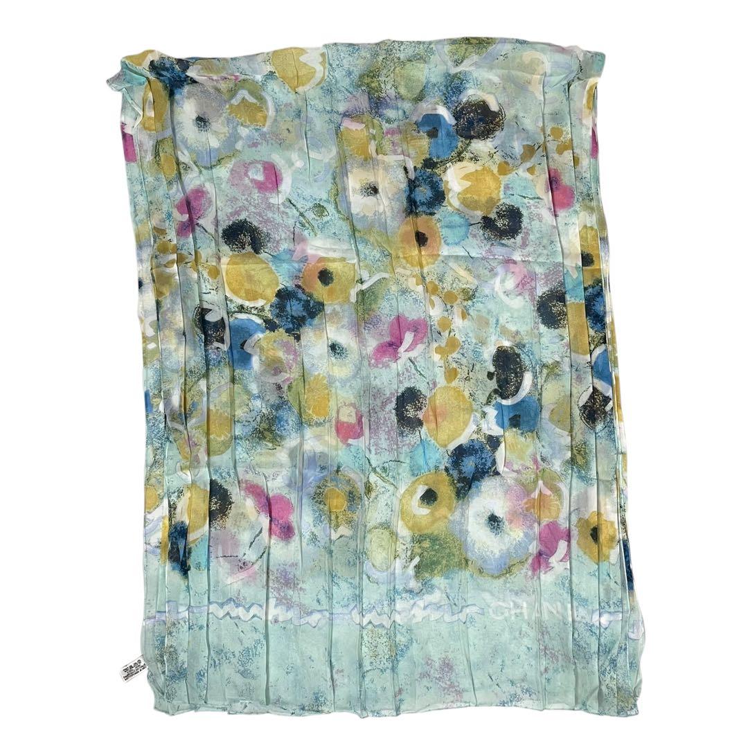 ⭐︎美品⭐︎CHANEL フローラル スカーフ ストール ショール 花柄 シルク