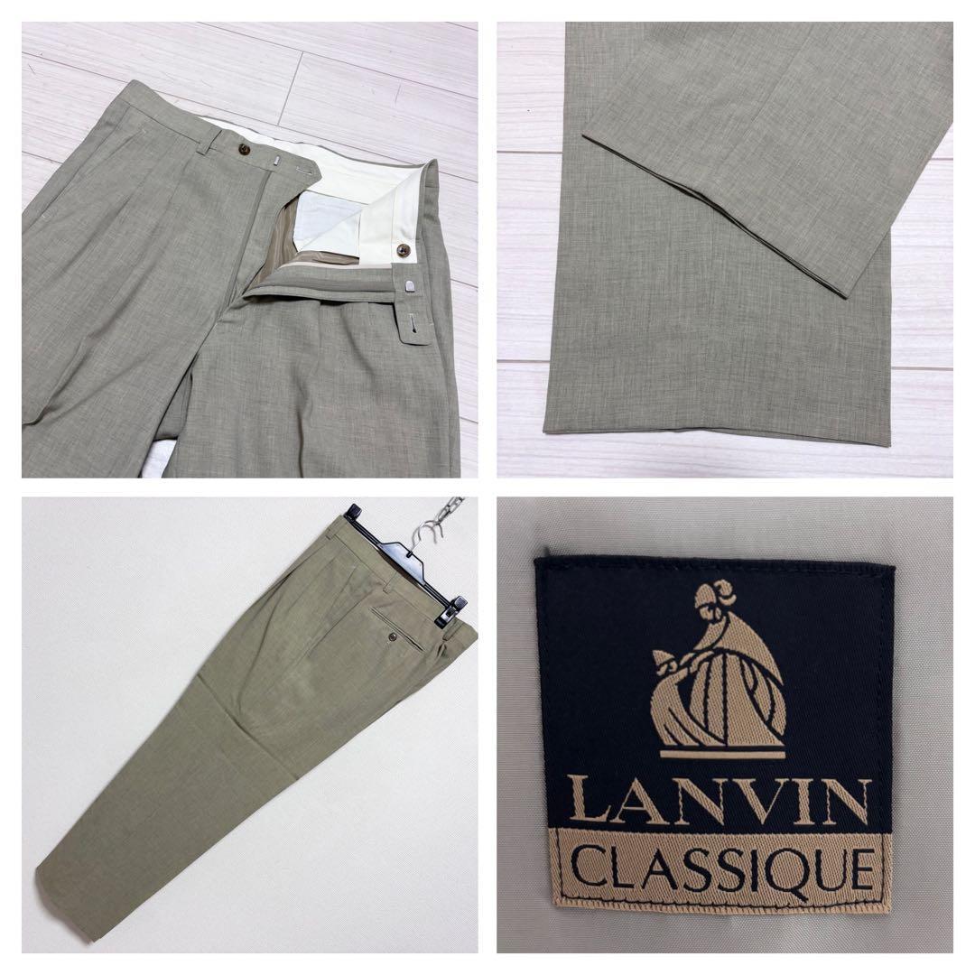 90s 良品■LANVIN ランバン■ダブル セットアップ スーツ モヘア混 M
