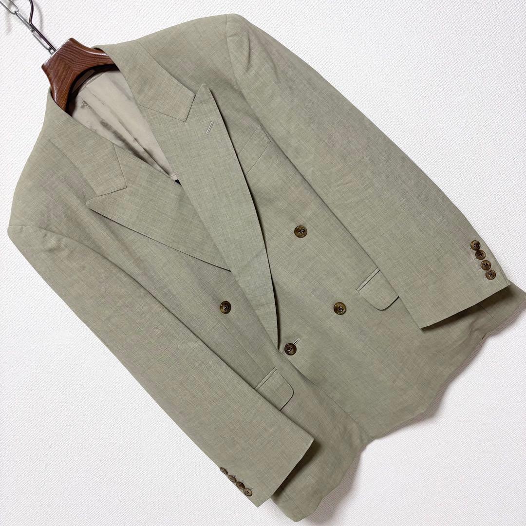 90s 良品■LANVIN ランバン■ダブル セットアップ スーツ モヘア混 M