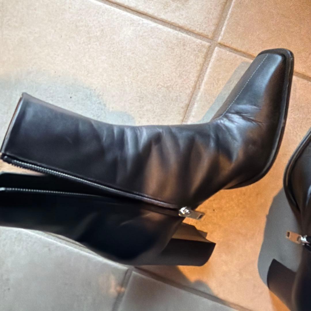 靴 CLANE SQUARE EDGE SHORT BOOTS 38 24.5