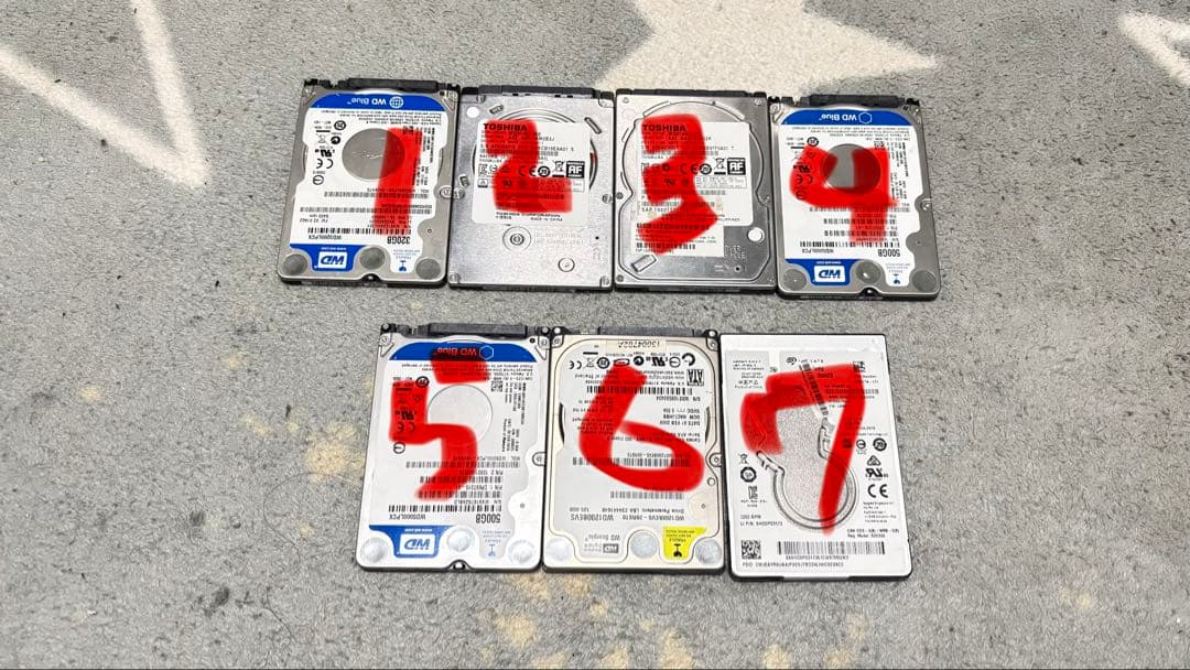 2.5インチ　HDD 7台セット