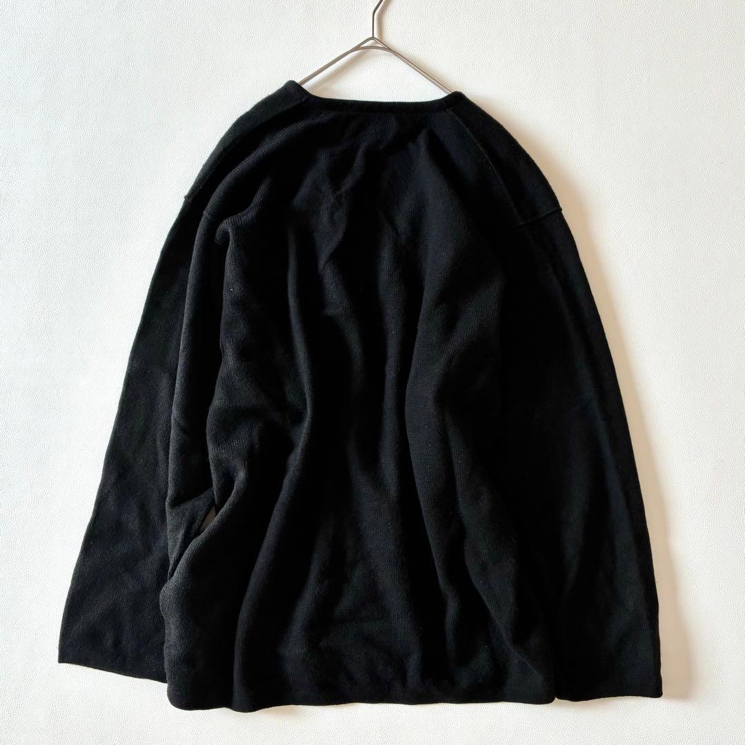 BALLANTYNE　バランタイン カシミヤ　ダブルブレストカーディガン　Ｌ　黒