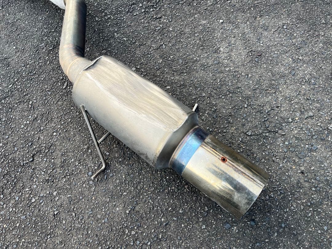 ホ*ダ様 FD3S チタンマフラー メーカー不明 76.3φ→130φ ワンオフ