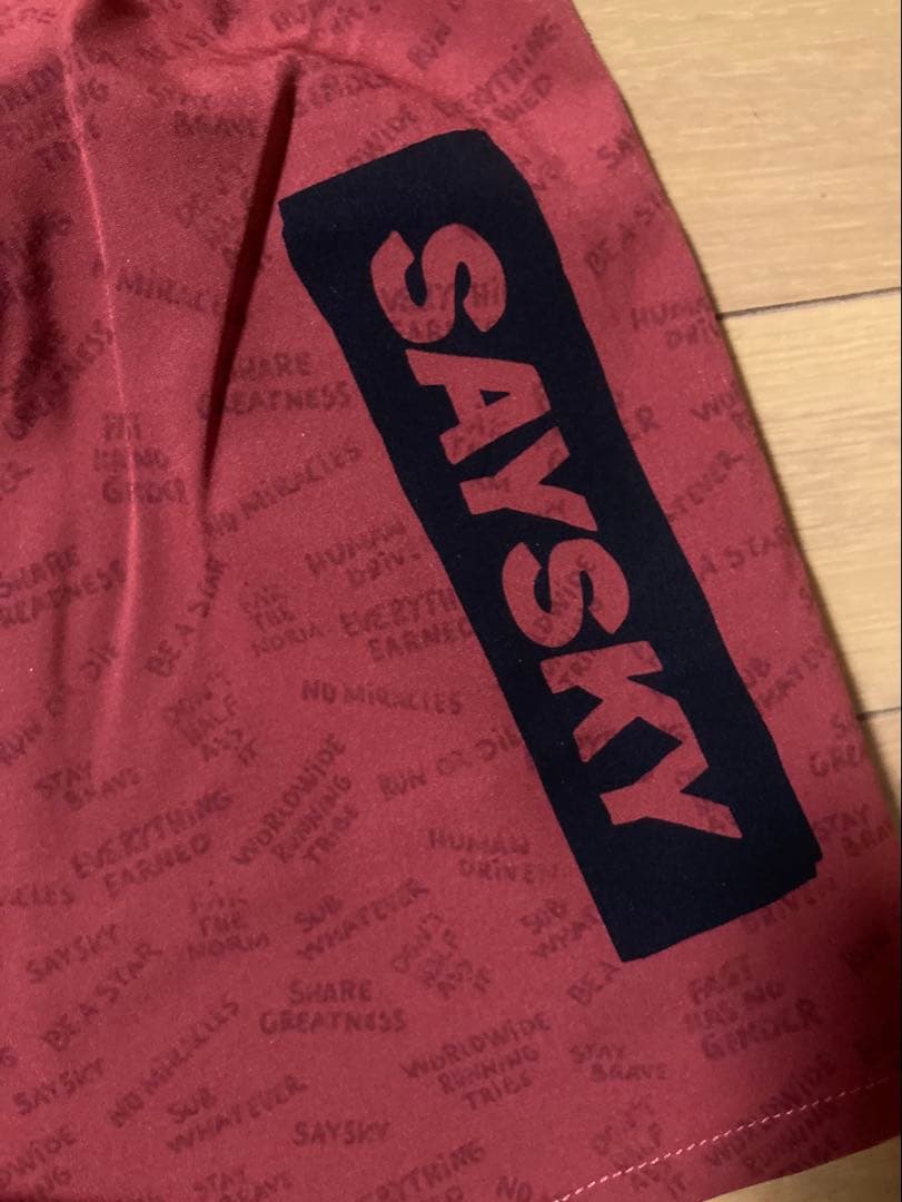 未使用　saysky セットアップ　ジャケット　パンツ　赤　S ショーツ