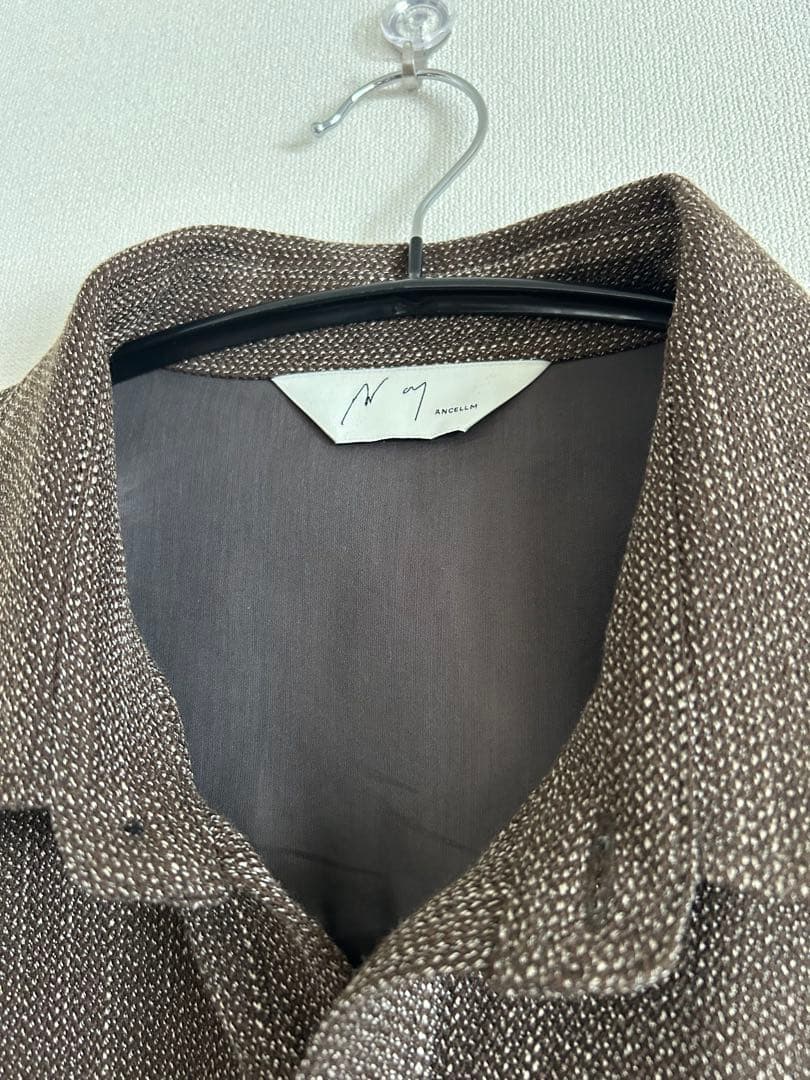 ジャケット・アウター Ancellm / MELANGE WOOL OVER WORK SHIRT