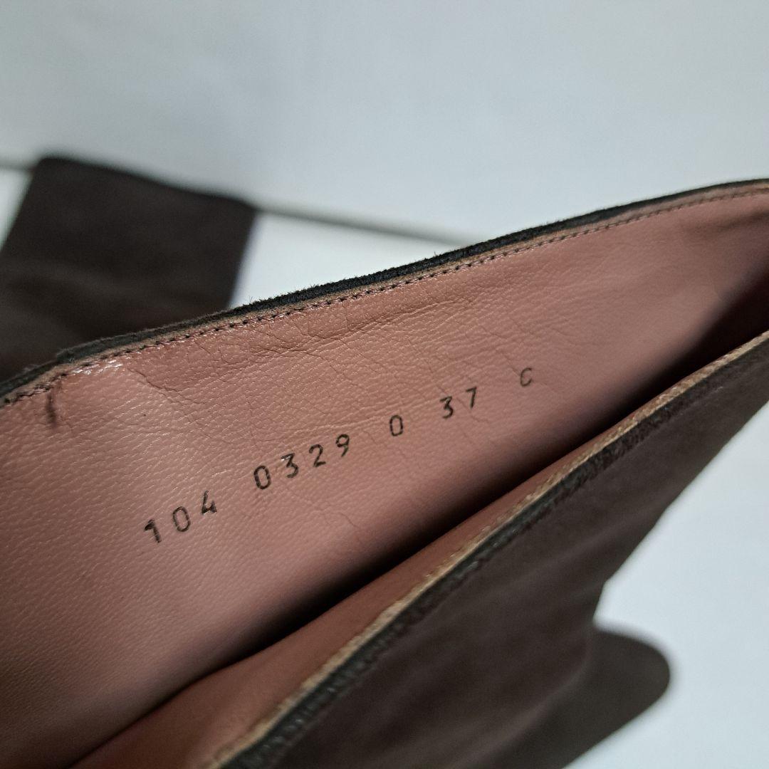 GUCCI ロングブーツ スエード ブラウン レディース 23.5センチ