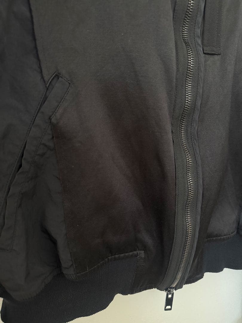 ジャケット・アウター Haider Ackermann blacksilk bomber jacket