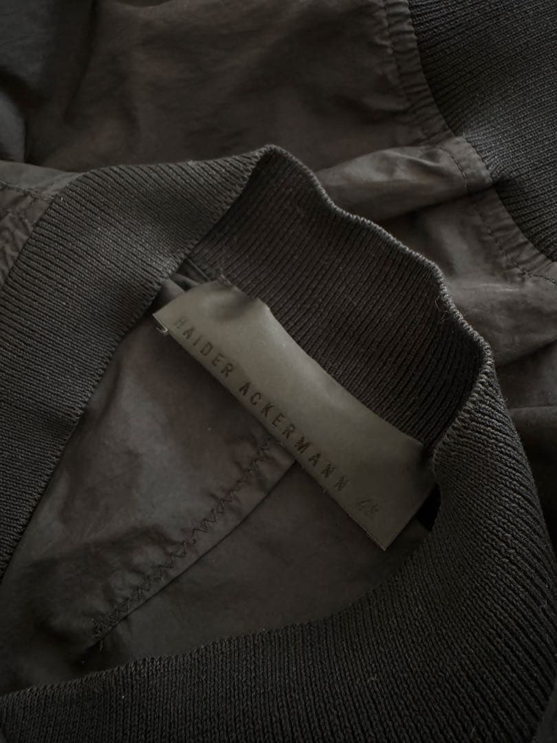 ジャケット・アウター Haider Ackermann blacksilk bomber jacket