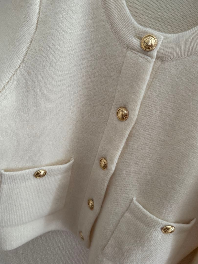 sさま専用☆anuans♡カシミヤブレンドノーカラーニットジャケット
