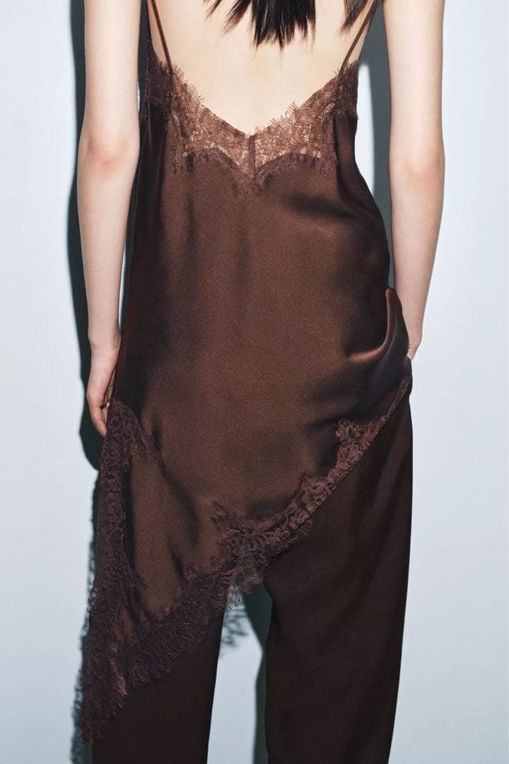 ZW COLLECTION アシンメトリーレースワンピース