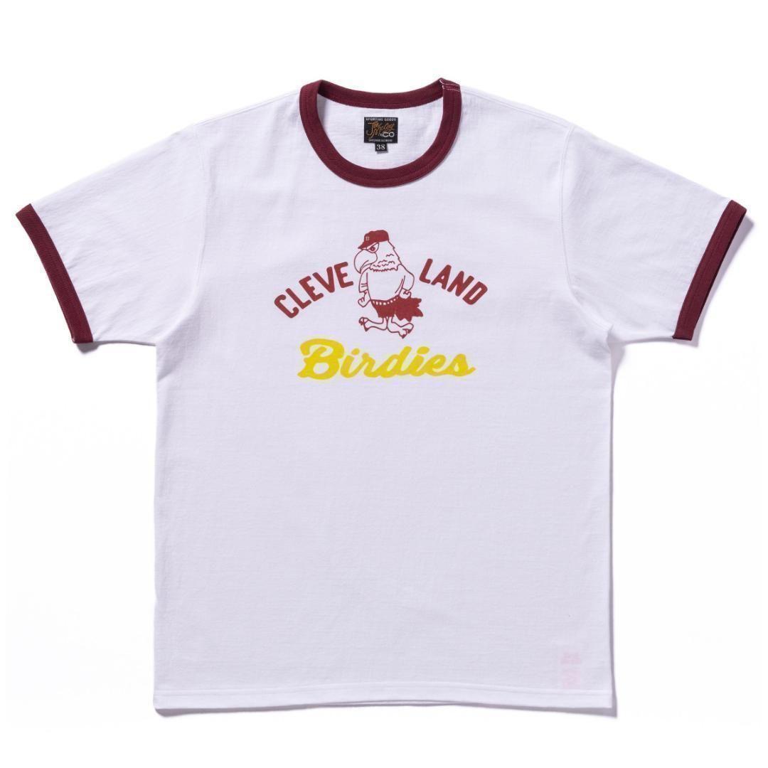 ジョーマッコイ TEE BIRDIES WHITExBURGUNDY (M)