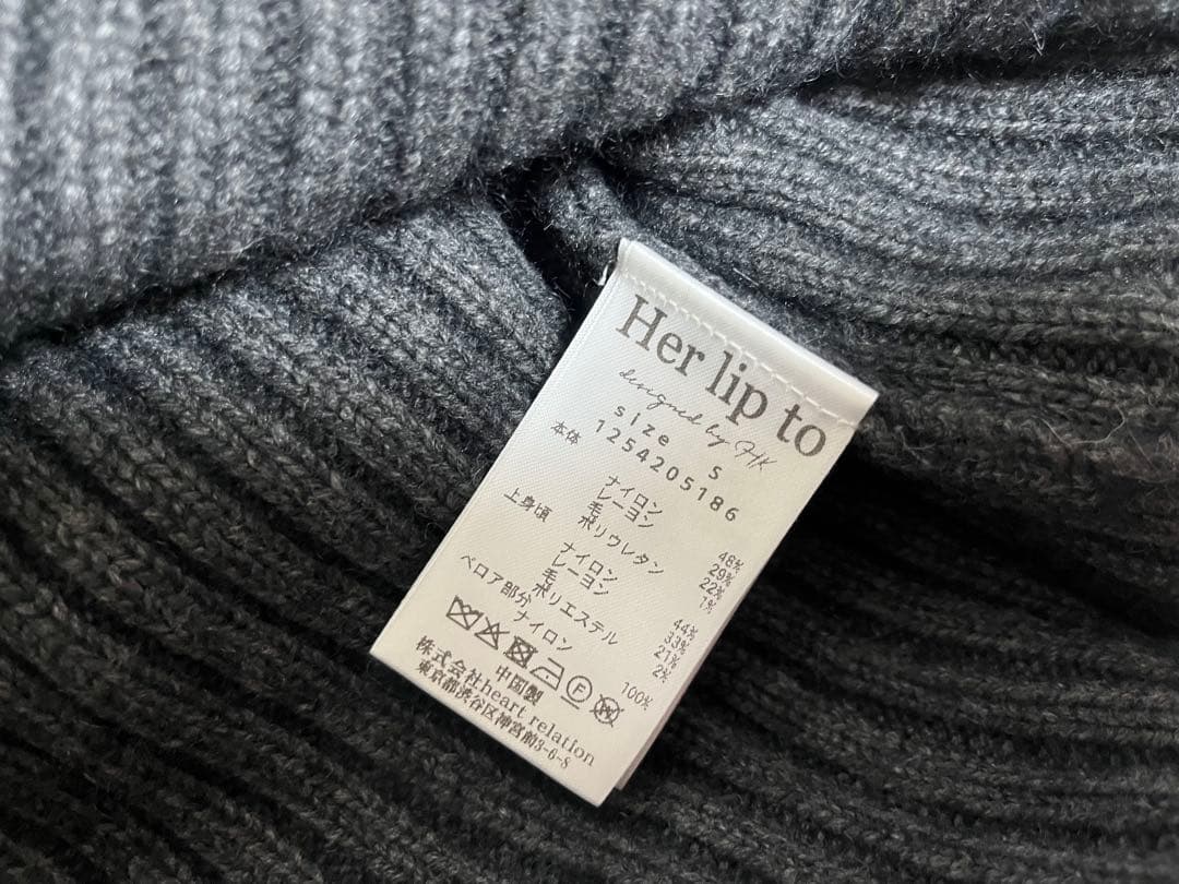 ワンピース Herlipto Moor Argyle Ribbon Knit Dress