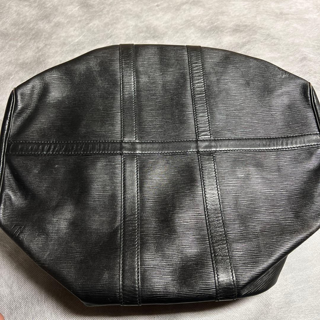 Louis Vuitton キーポル50 ボストンバッグ ブラック レザー