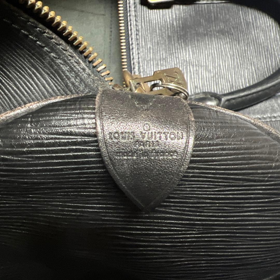 Louis Vuitton キーポル50 ボストンバッグ ブラック レザー