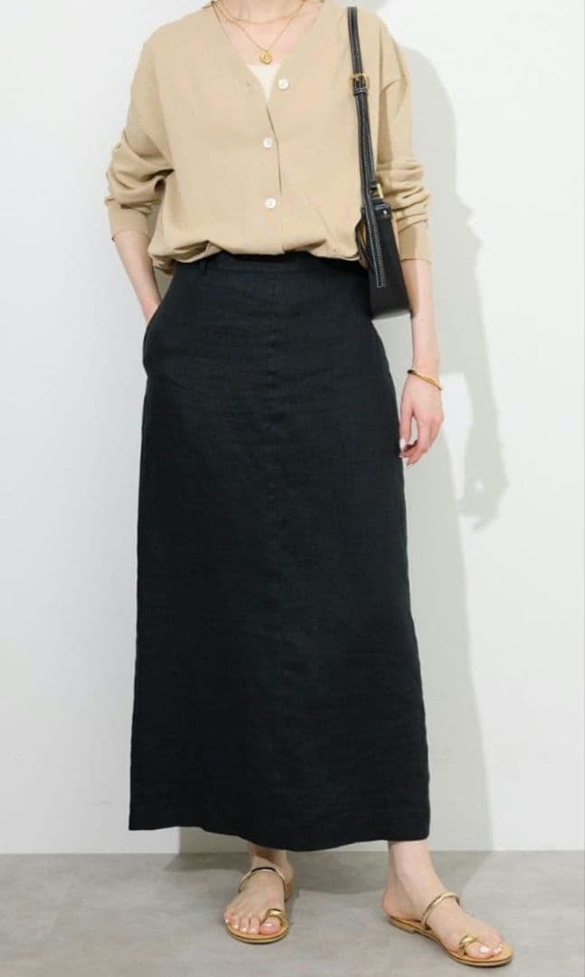 美品　スローブイエナ アイスコットン カーディガン ベージュ　25SS