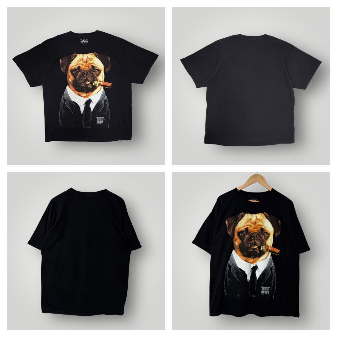 MIB パグ Tシャツ 2XL フランク 映画Tシャツ ムービーTシャツ2XL