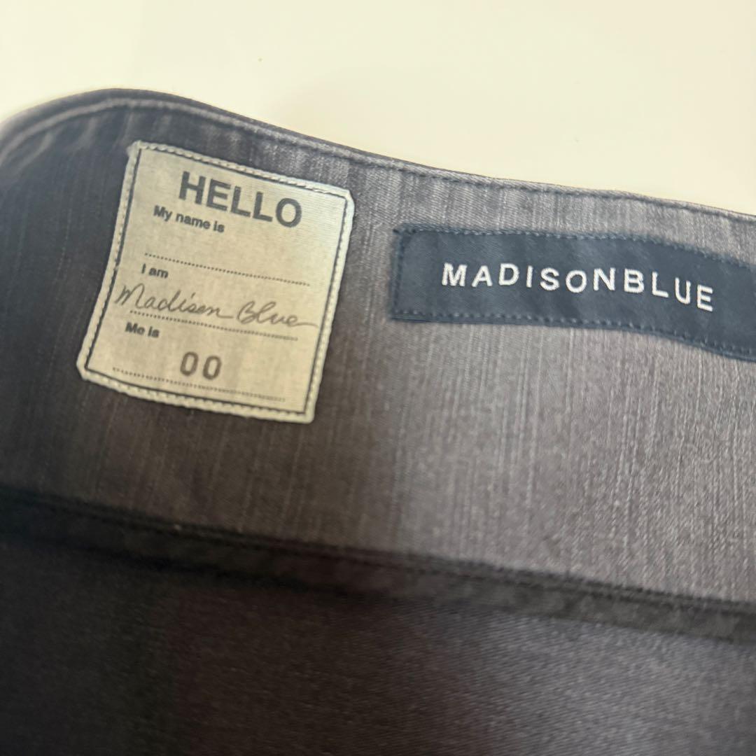 MADISONBLUE ミモレバックサテンスカート　ダークグレー　00
