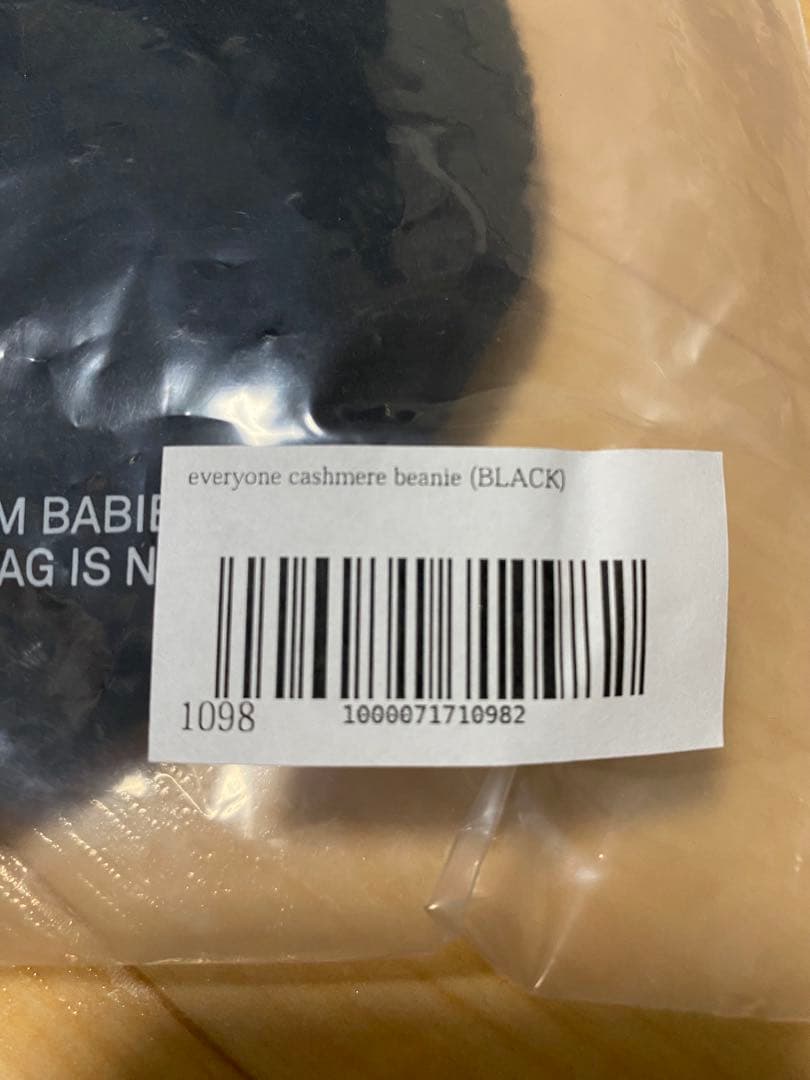 帽子 everyone cashmere beanie (BLACK)
