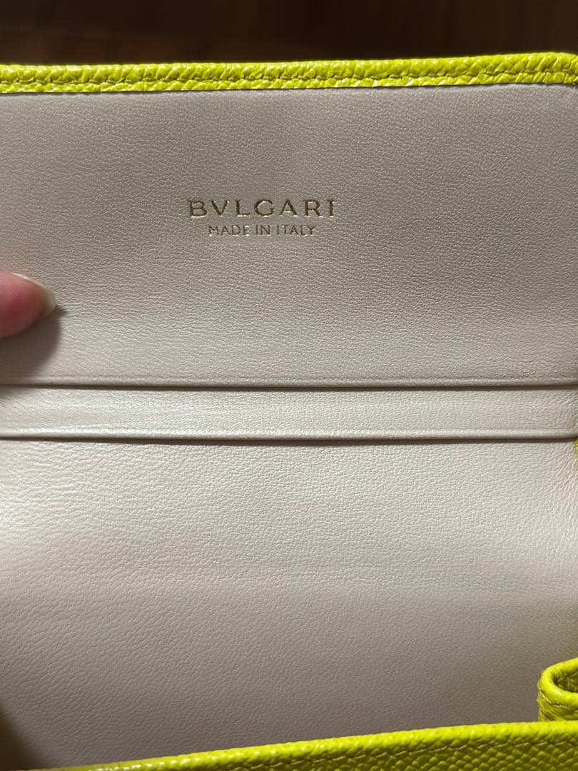 BVLGARI イエロー 三つ折り財布　カードケースセット