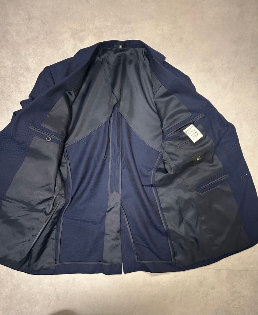 値下げ！【美品】SUIT SELECT 3ピース スーツ ネイビー A5サイズ