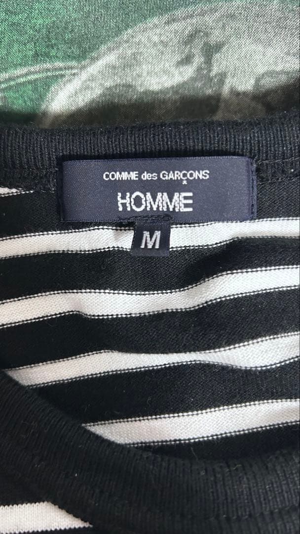 COMME des GARÇONS HOMME 25SS綿圧綿天竺ボーダーシャツ