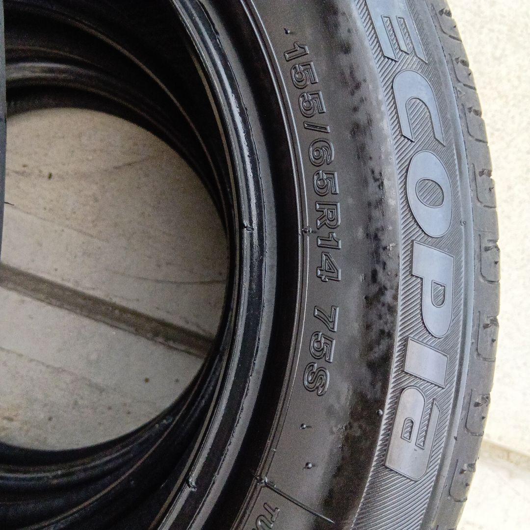 155/65R14 BRIDGESTONEサマータイヤ 4本セットECOPIA