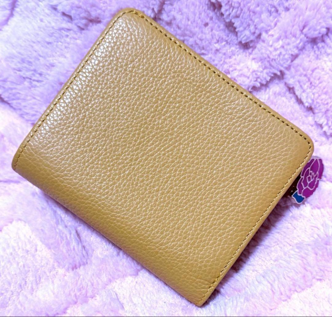 ANNA SUI 折り財布　イエローバラ