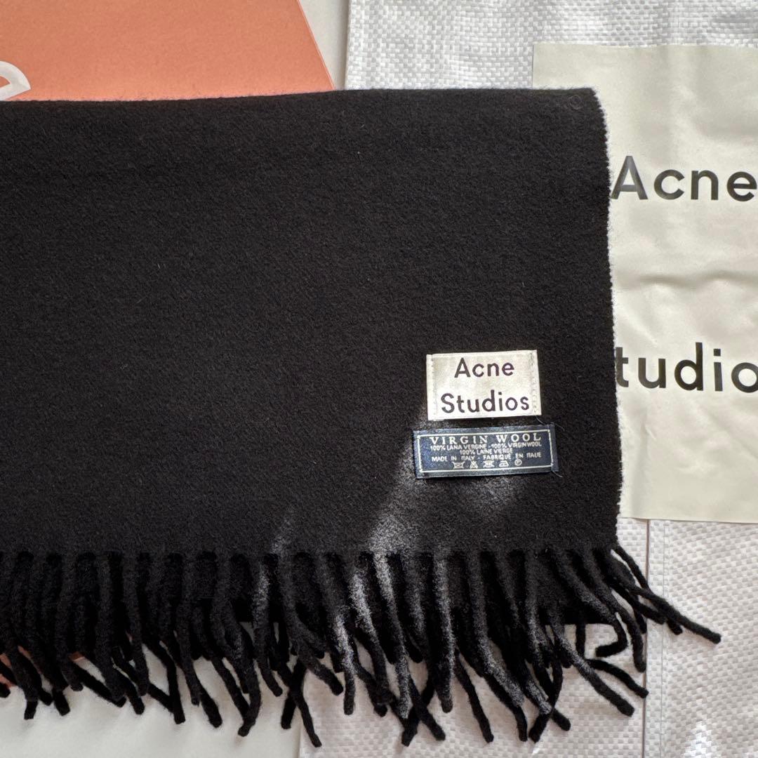 Acne Studios アクネ 旧タグ 大判 マフラー ストール ブラック