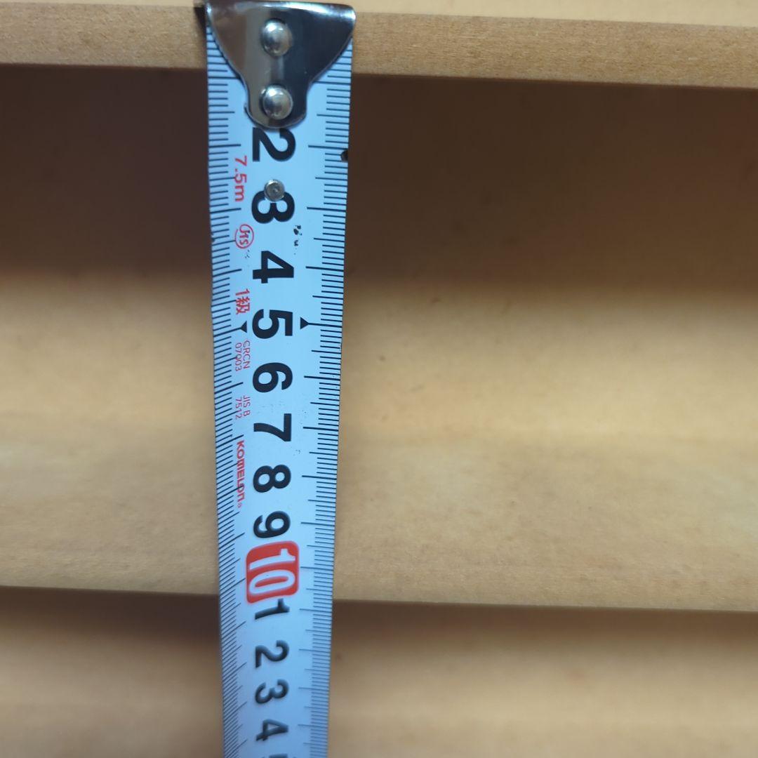 木製アクリル扉収納棚 9cm棚中古