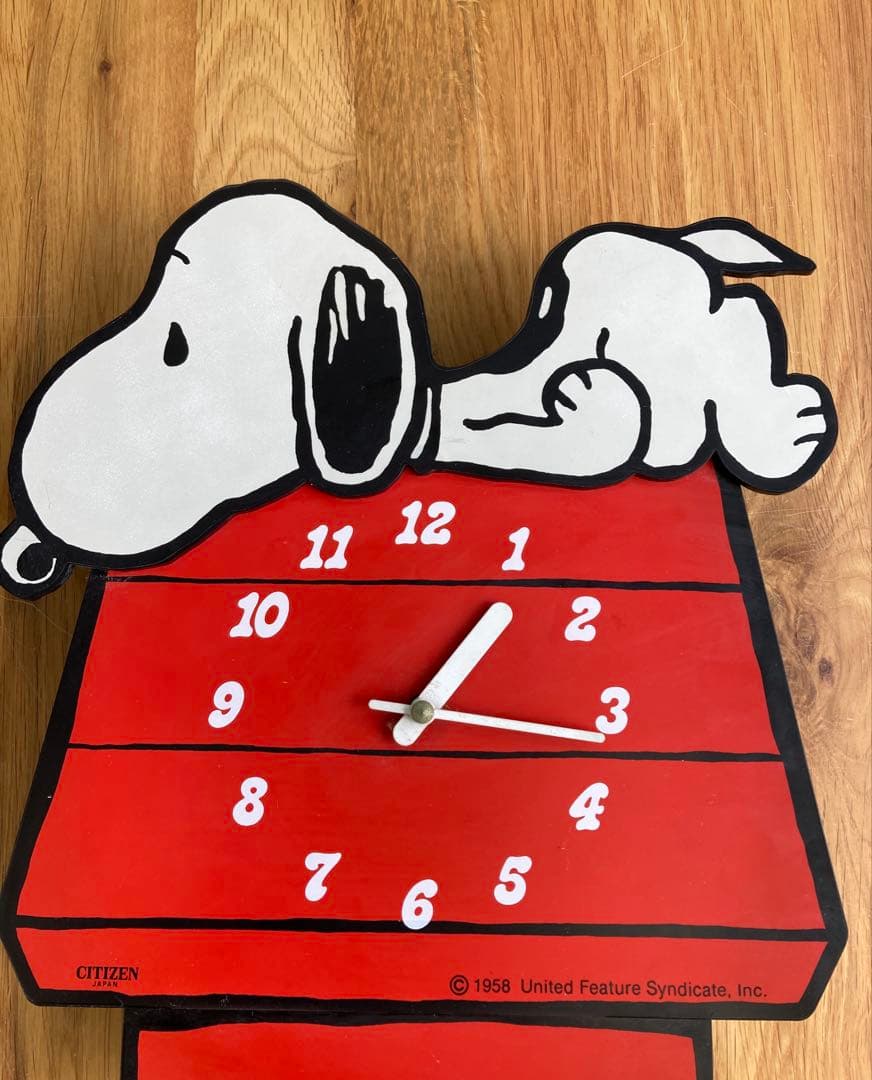 れいちゃん様希少！CITIZEN シチズン SNOOPY スヌーピー 振り子時計