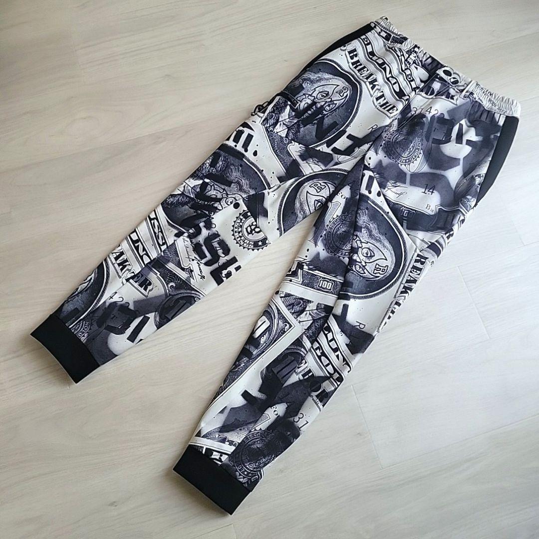 ラッセルノ ゴルフ ドル紙幣デザイン ボンディングパンツ ジョガーパンツ
