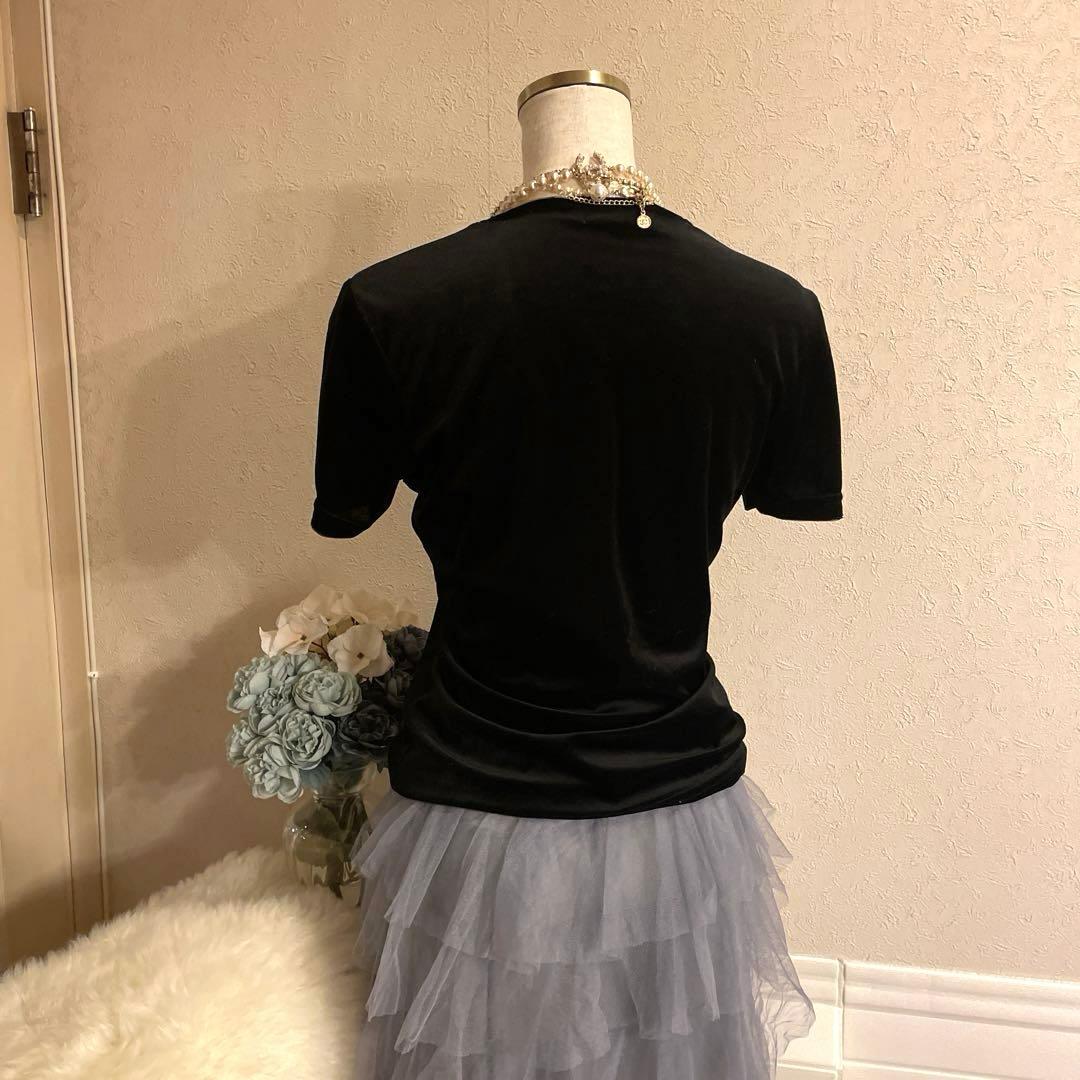 【2万円】Courreges ロゴデザイン　ベロアトップス