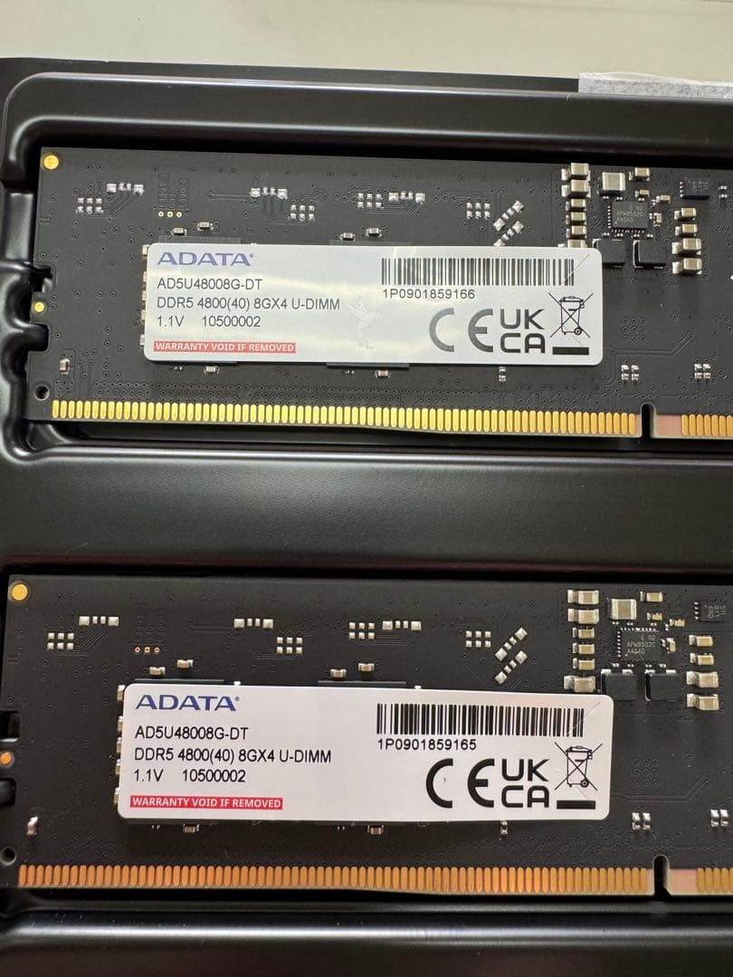 ADATA DDR5 4800 8GB2枚　美品