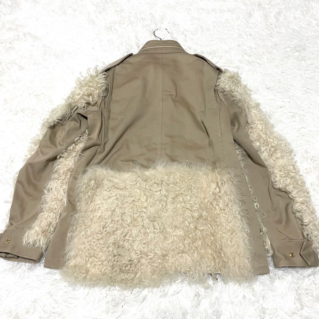 【専用】ドゥロワージャケット　ムートンコンビ　切り替え　ベージュ　36
