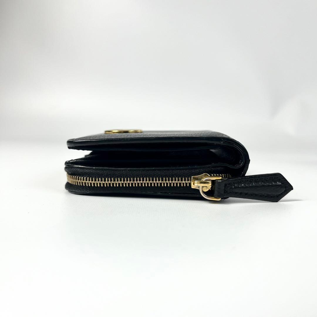 希少✨フェンディ ２つ折り財布 エフイズ FFロゴ ファスナー ブラック