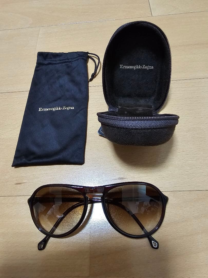 大幅値下げ【美品】Ermenegildo Zegna 折り畳み式サングラス