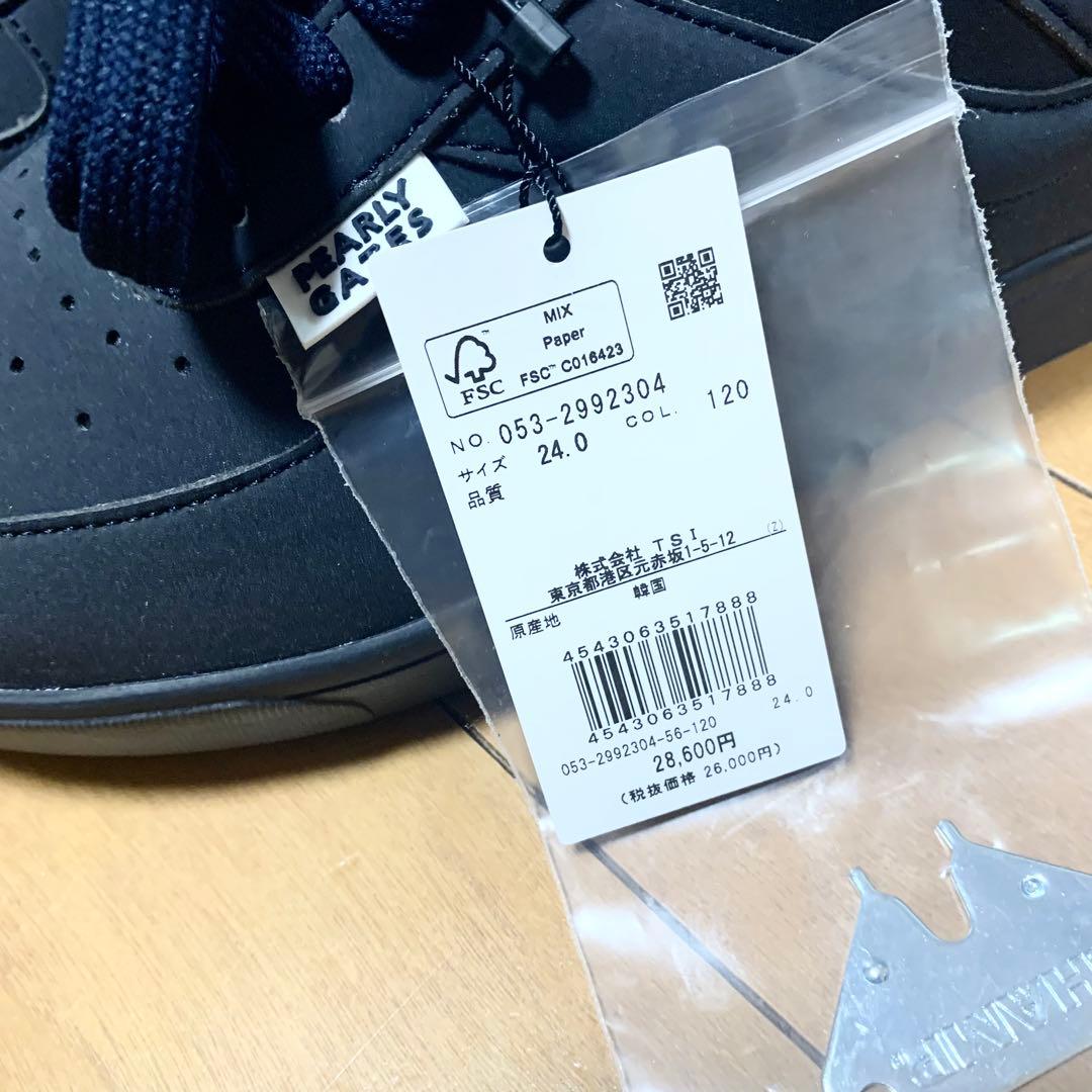 新品 PEARLY GATES パーリーゲイツ ゴルフシューズ スパイク24.0