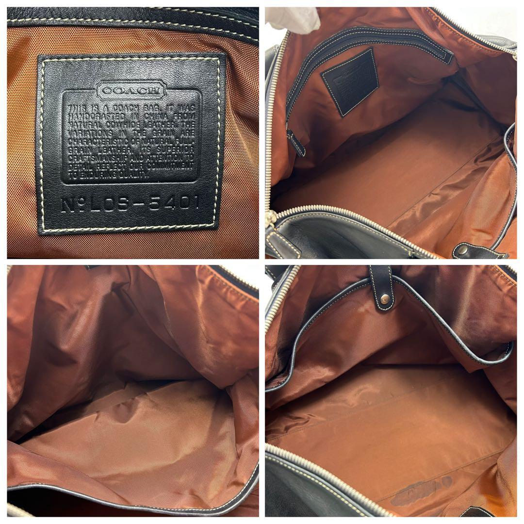 COACH コーチ　OLD COACH ボストンバッグ　本革　レザー　黒　大容量