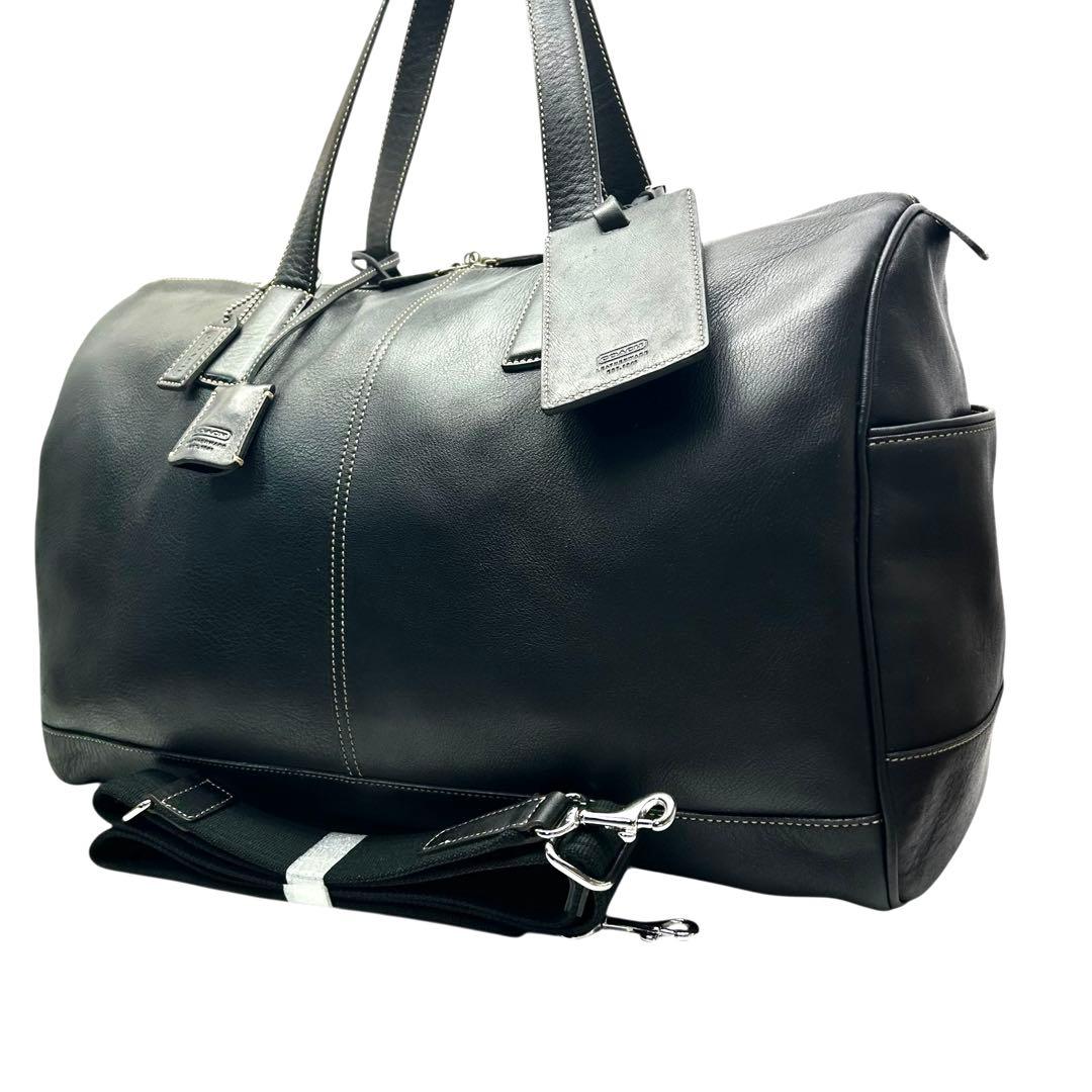 COACH コーチ　OLD COACH ボストンバッグ　本革　レザー　黒　大容量