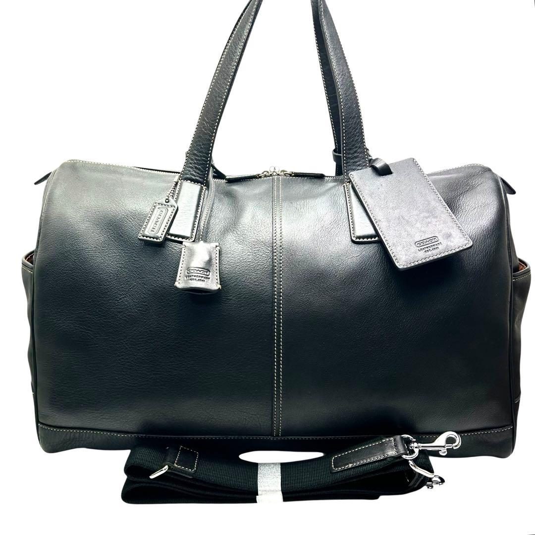 COACH コーチ　OLD COACH ボストンバッグ　本革　レザー　黒　大容量