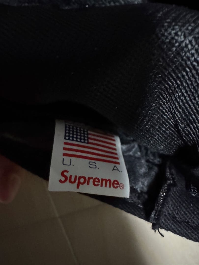 【美品】Supreme ハリスツイード キャップ 黒　USA製