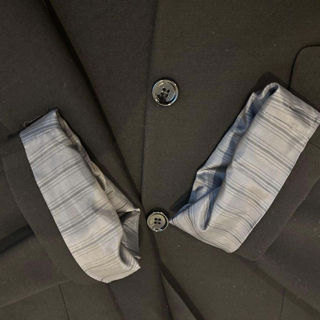 【美品】礼服　漆黒　ブラックフォーマル　A6 スーツ　ウール100%