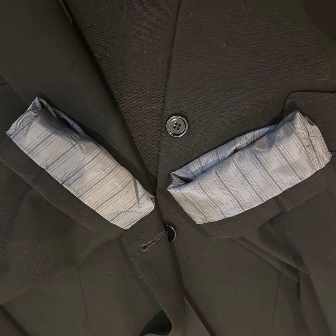 【美品】礼服　漆黒　ブラックフォーマル　A6 スーツ　ウール100%