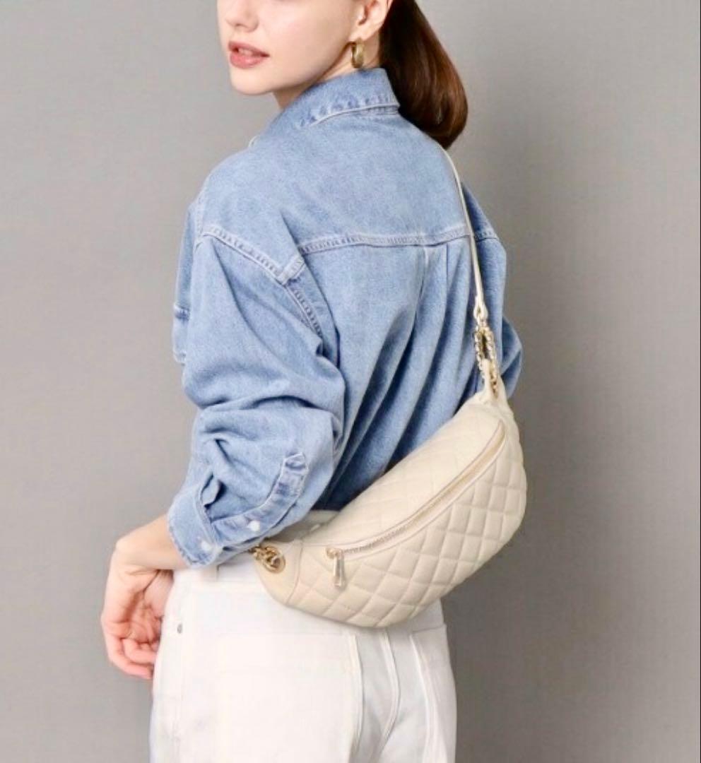 【新品未使用】AULENTTI/オウレンティ レザーキルティングBODYBAG