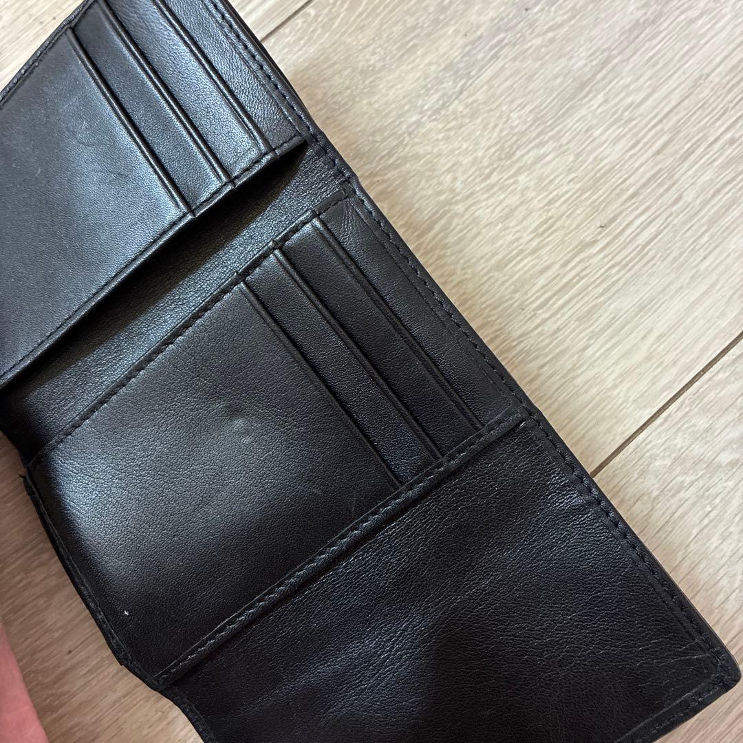 COACH コーチ 三つ折り財布 シグネチャー ブラック キャンバス レザー黒
