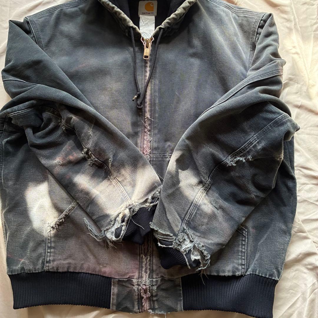 90's Carhartt fade black アクティブジャケット